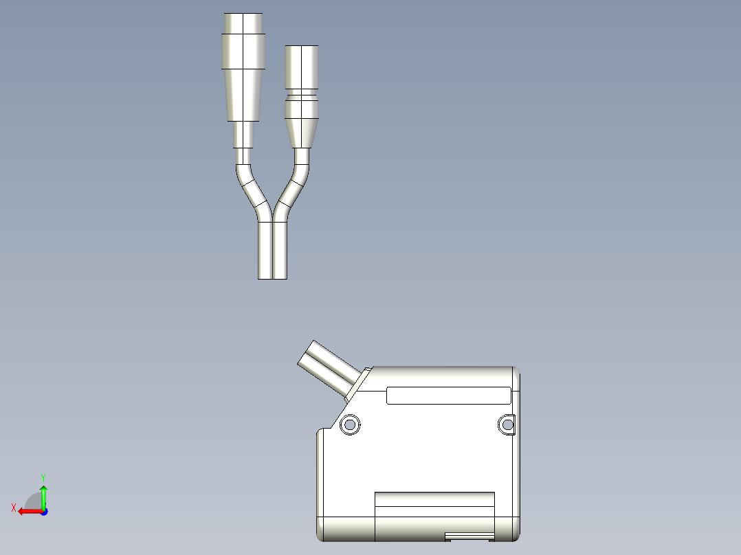 基恩士SK-035_kc图纸模型后视图