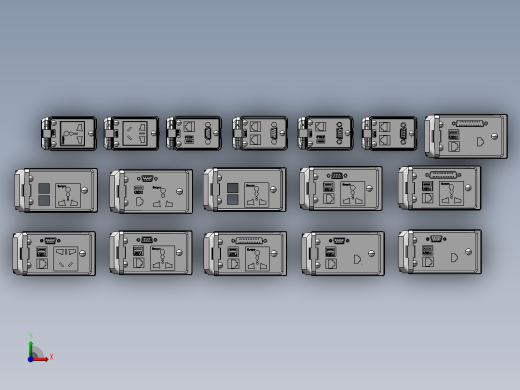 通信面板端口面板数据通信接口17种前视缩略图