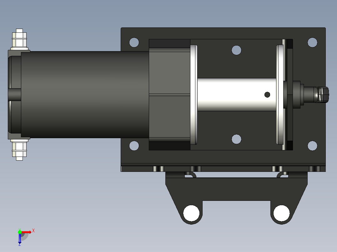 亚马逊 12VDC 绞盘 2000 磅--stp俯视图