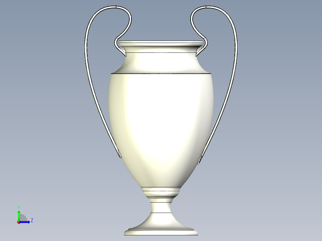 欧洲冠军联赛杯左视图