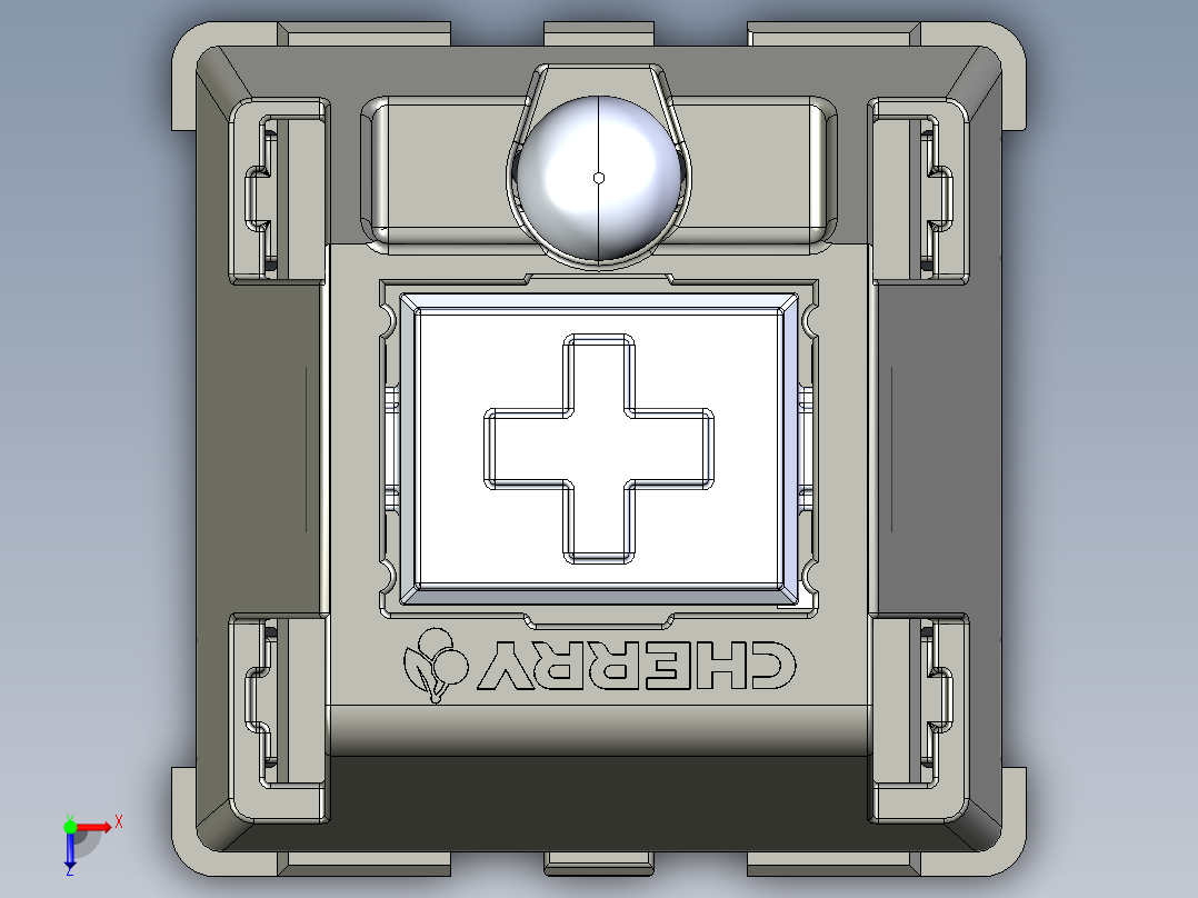 CHERRY MX系列（键+键帽）开关俯视图