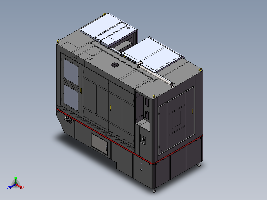 Y3150滚齿机1306880正等轴测图