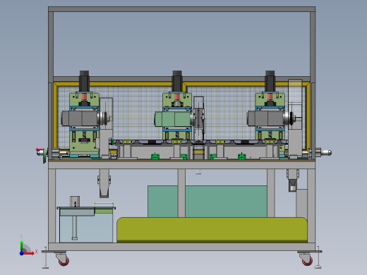 精密裁断机（sw18可编辑+cad）前视缩略图