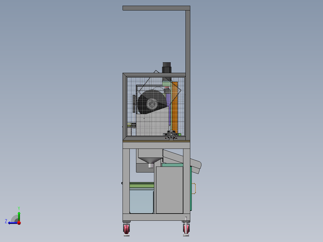 精密裁断机（sw18可编辑+cad）右视图