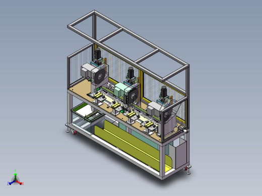 精密裁断机（sw18可编辑+cad）正等轴测缩略图