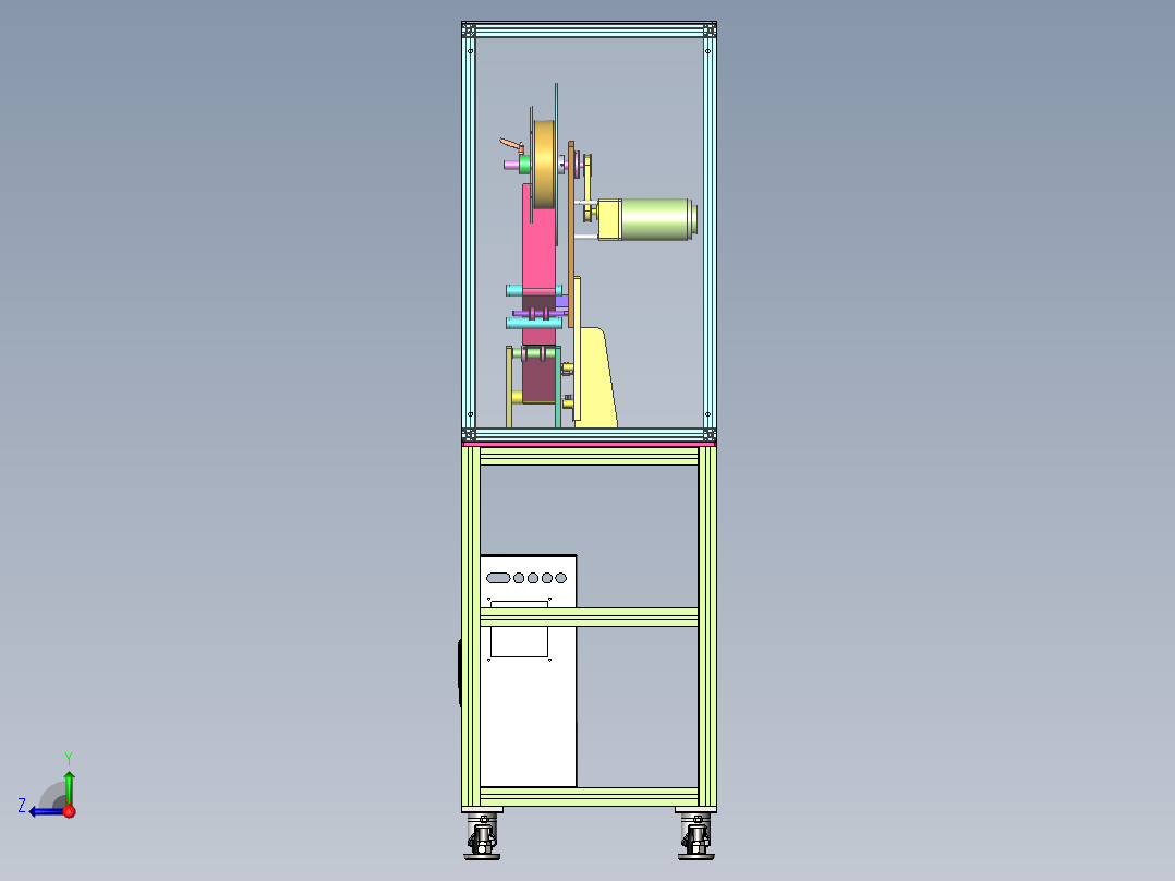 捆带自动送料结构设计sw18可编辑右视图