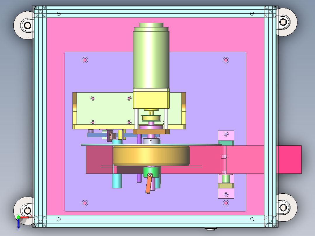 捆带自动送料结构设计sw18可编辑俯视图
