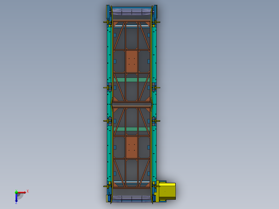 振动皮带线(sw18可编辑+工程图)俯视图