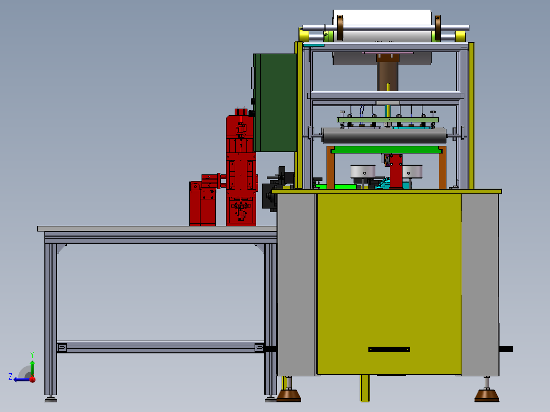 智能卷线机产线设备sw17右视图
