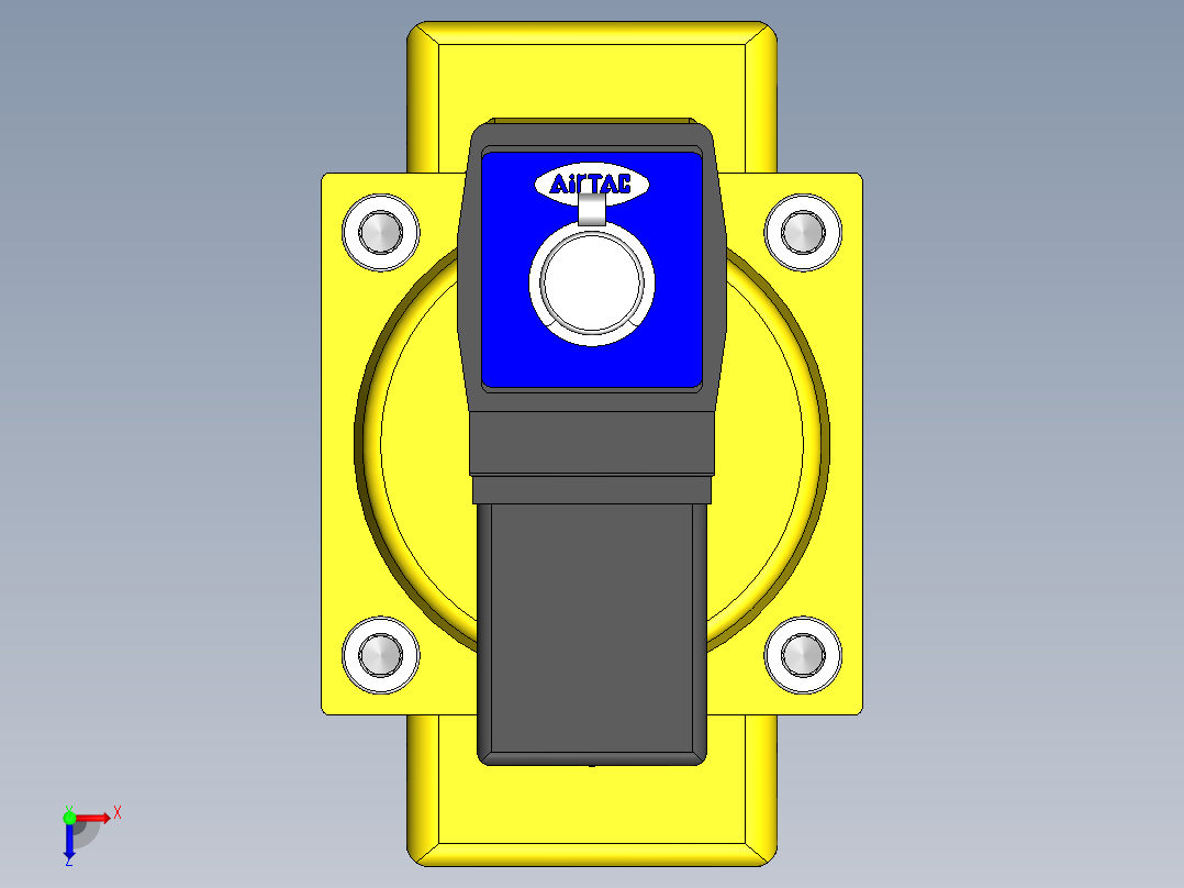 气动元件2KW250_25_A_G俯视图
