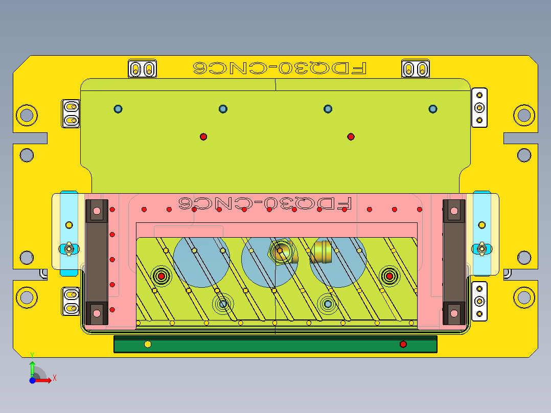 FDQ30-笔记本CNC工装夹具三维模型CNC6-190411前视图