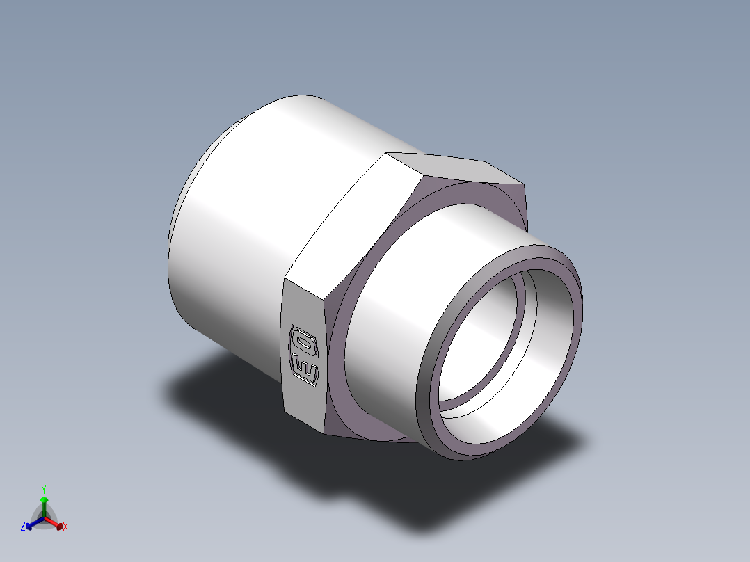 美制锥螺纹、1CN-30-16正等轴测图
