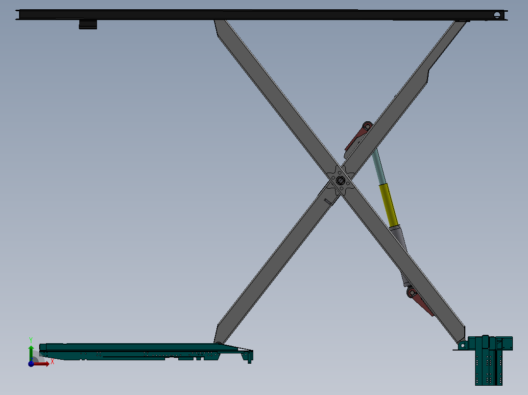 剪叉式升降机 、升降机(42)前视图