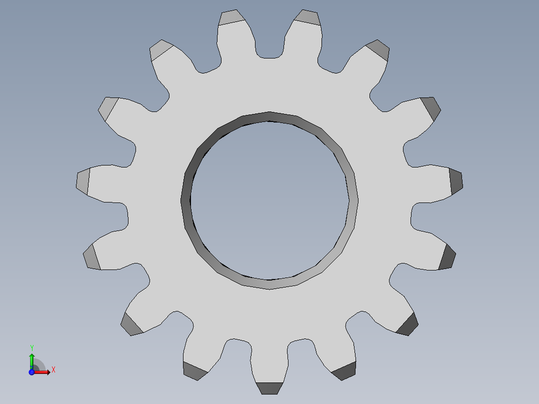 直齿M2X15前视图