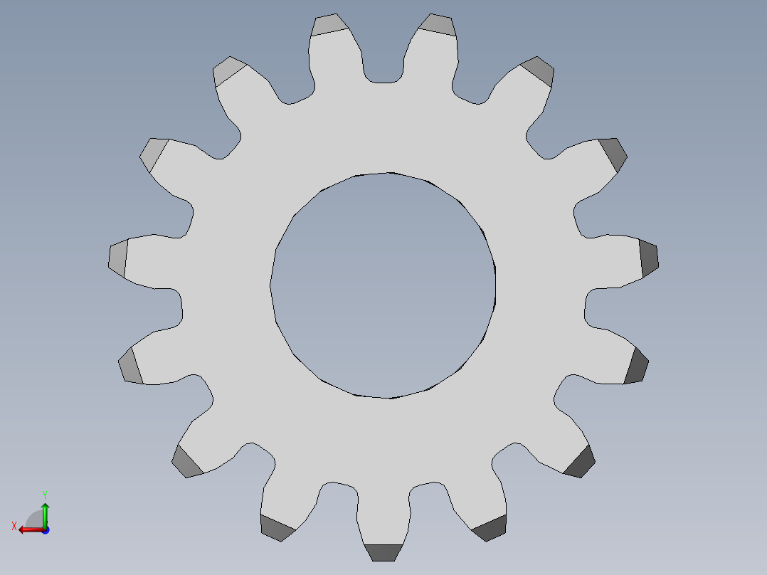 直齿M2X15后视图