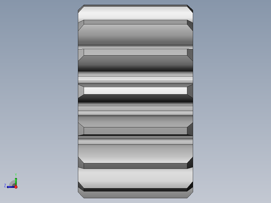 直齿M2X15右视图
