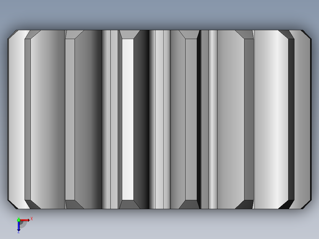 直齿M2X15俯视图