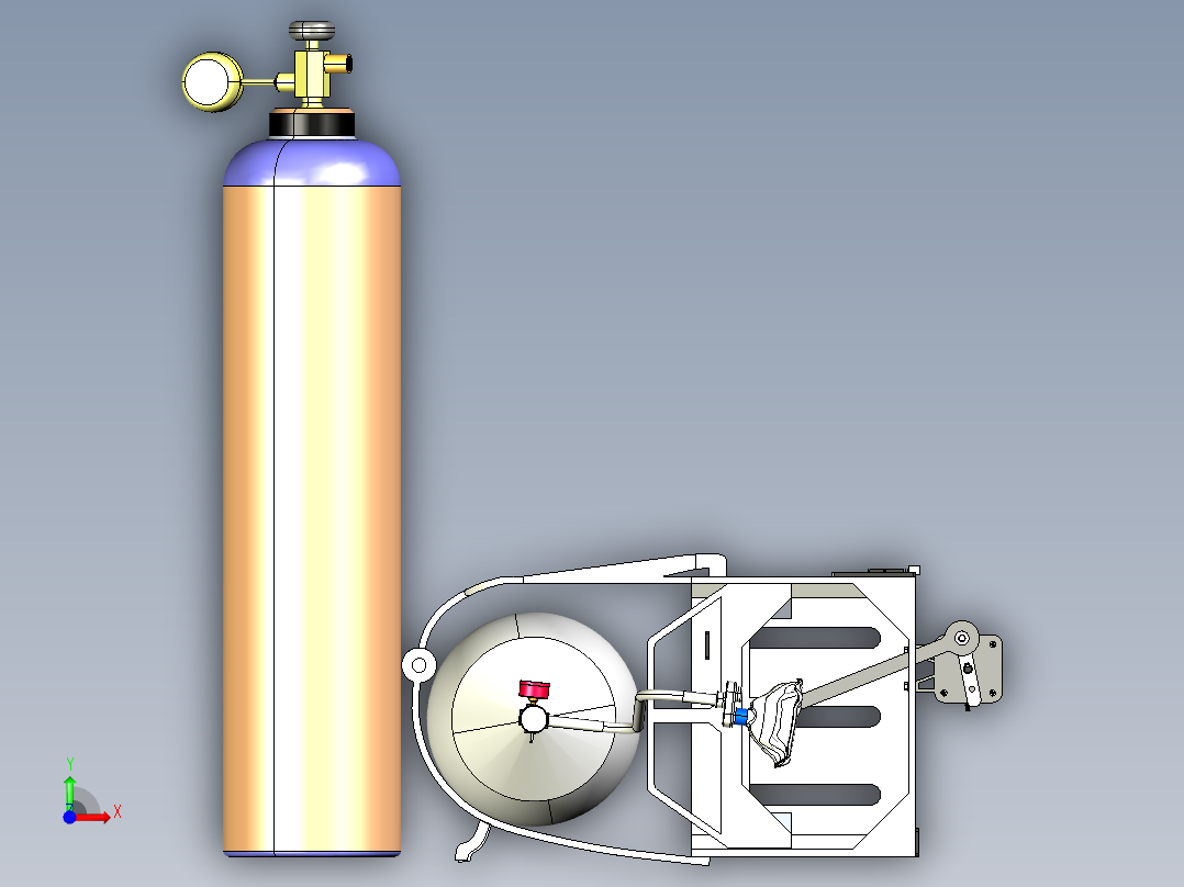 B3004032-完全3D打印的呼吸机前视图