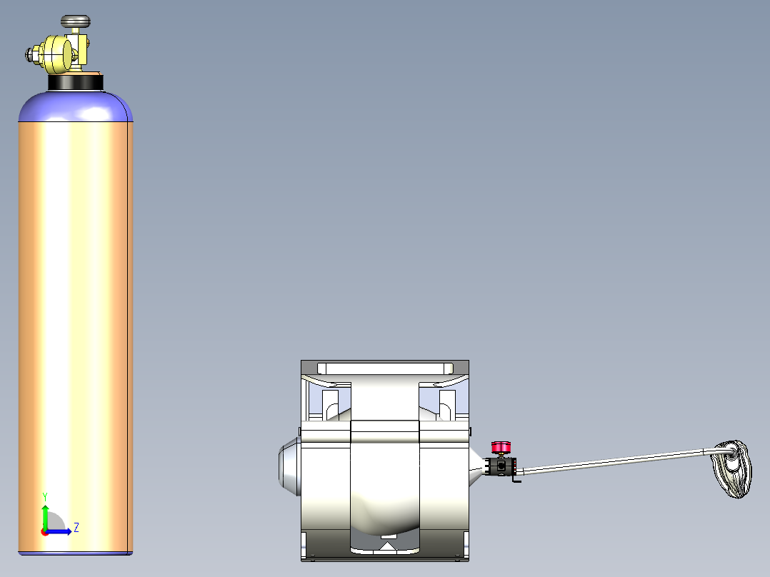 B3004032-完全3D打印的呼吸机左视图
