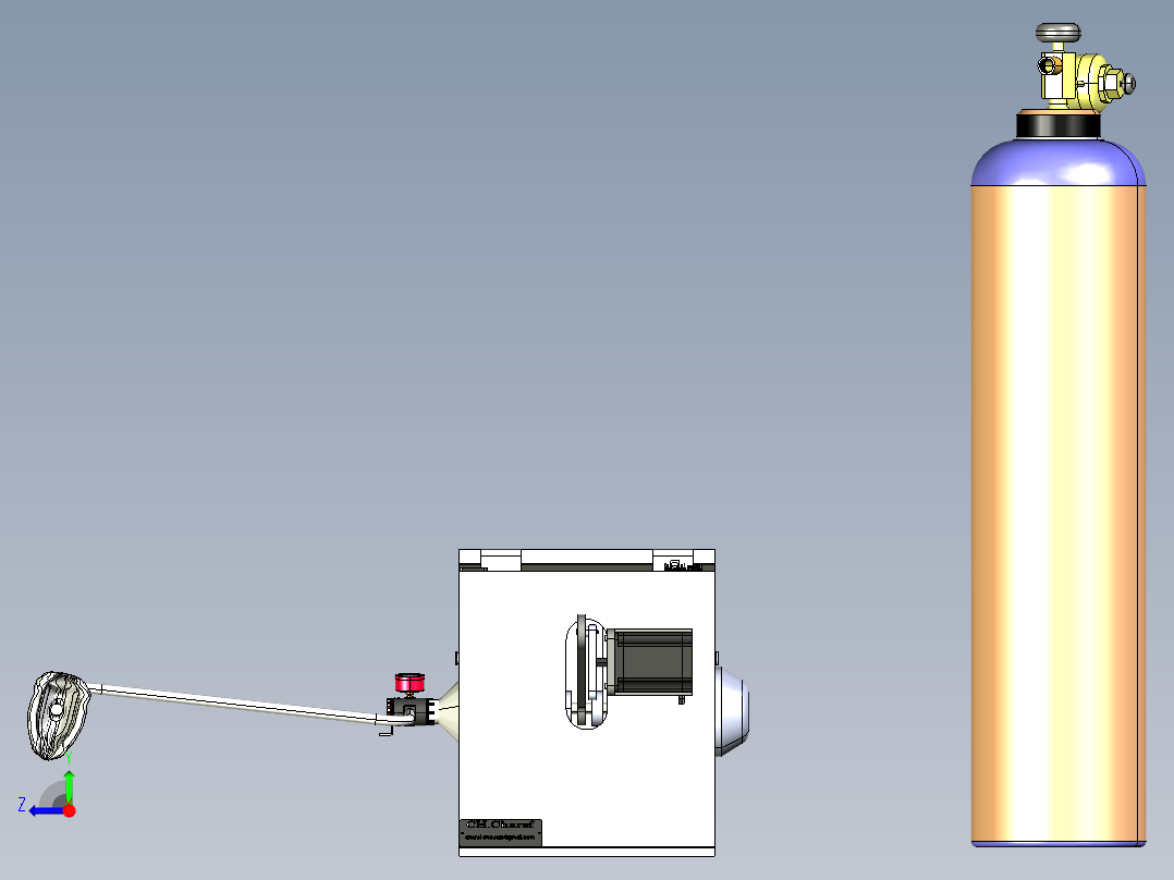B3004032-完全3D打印的呼吸机右视图