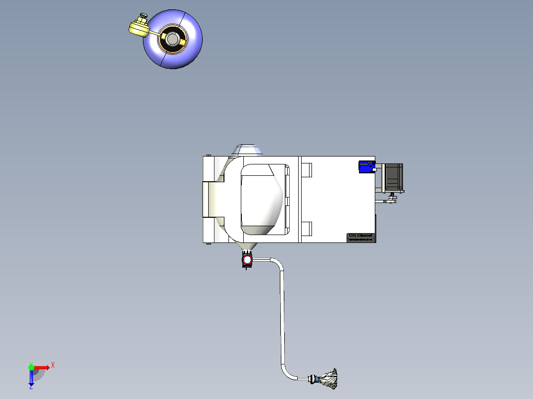 B3004032-完全3D打印的呼吸机俯视图