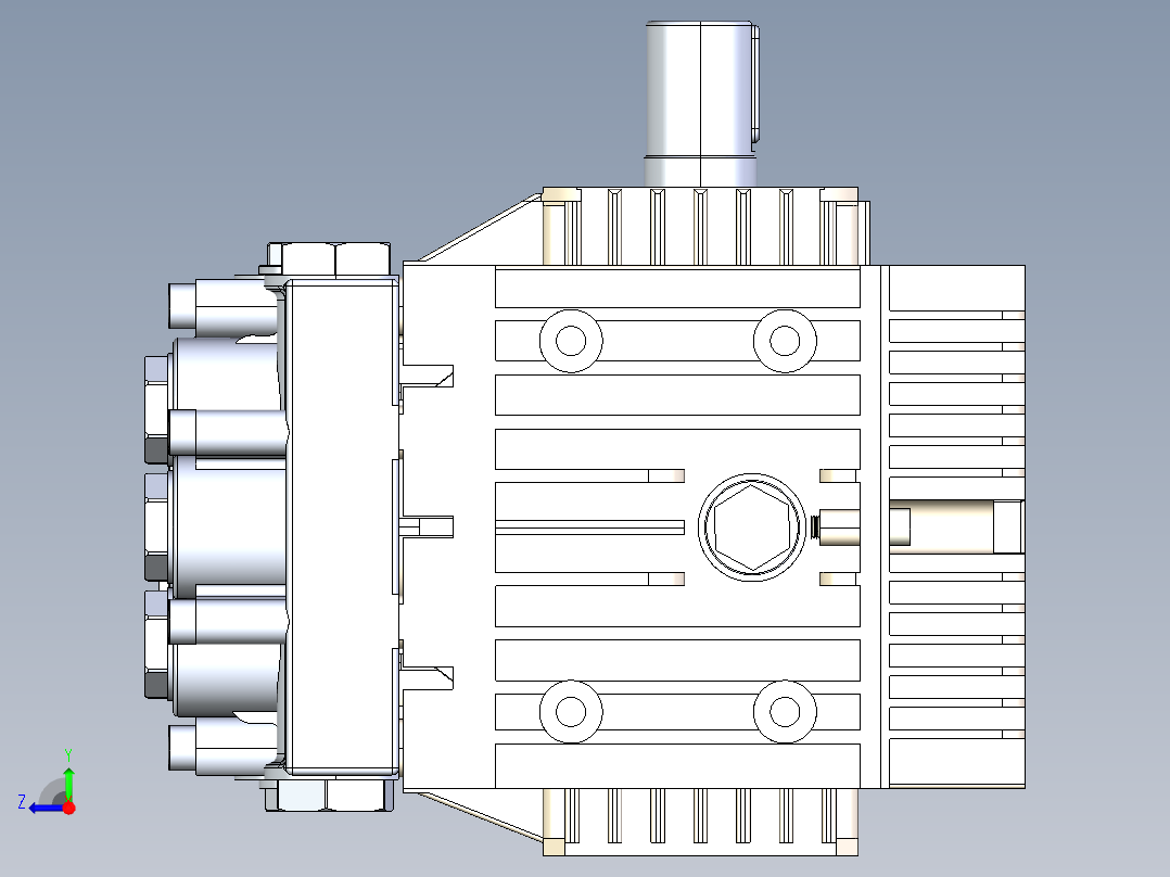 泵、水泵(105)右视图