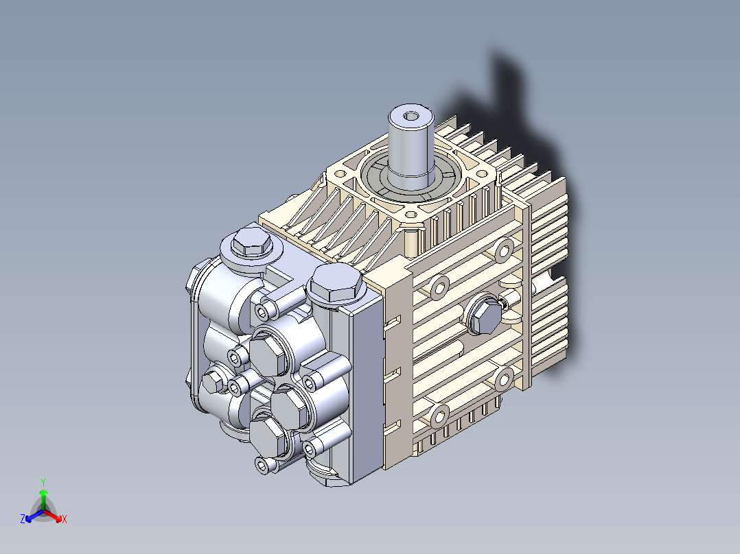 泵、水泵(105)正等轴测图