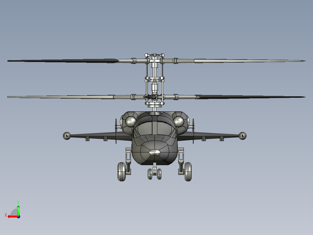 KA-52攻击直升机后视图