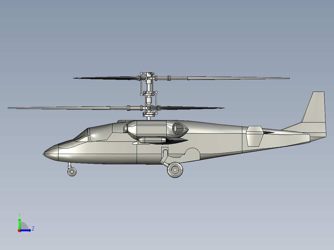 KA-52攻击直升机左视图