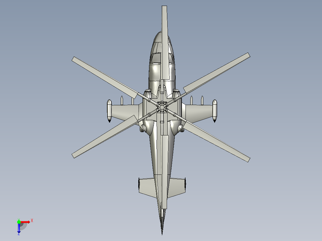 KA-52攻击直升机俯视图