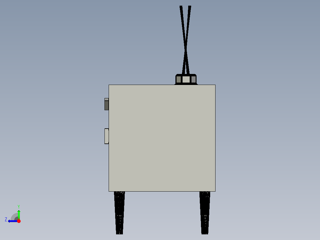 复古电视右视图