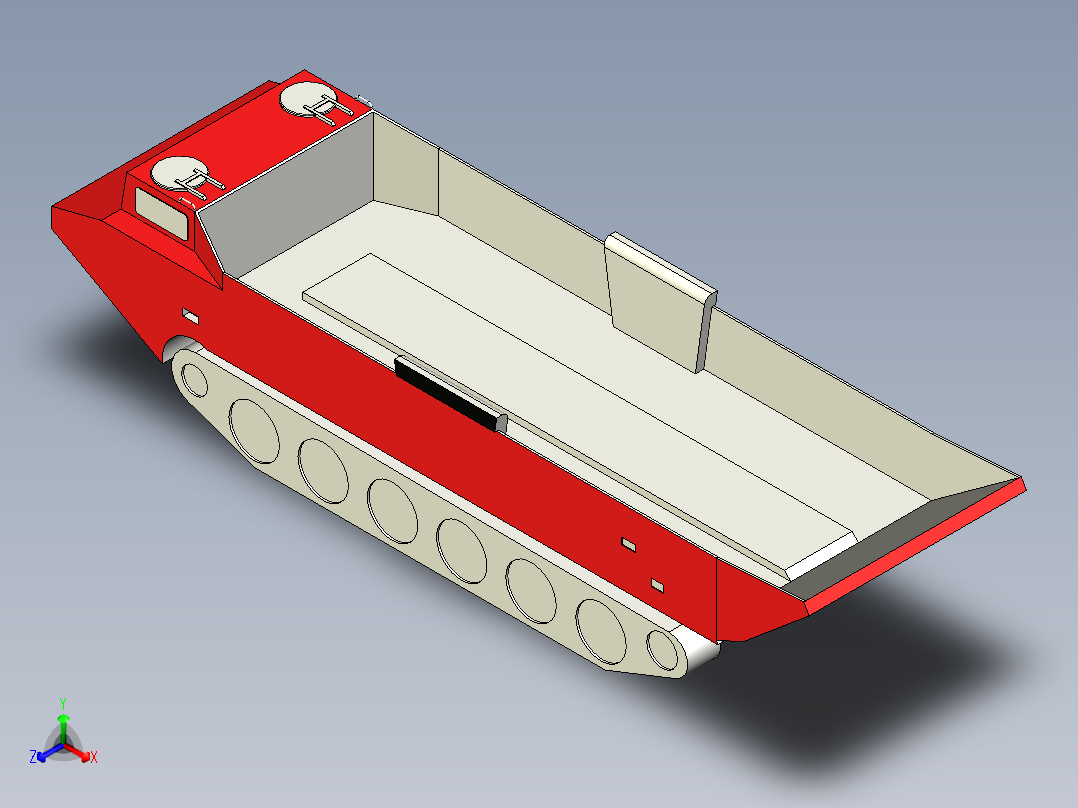 B3003952-PTS履带式两栖运输工具主视图