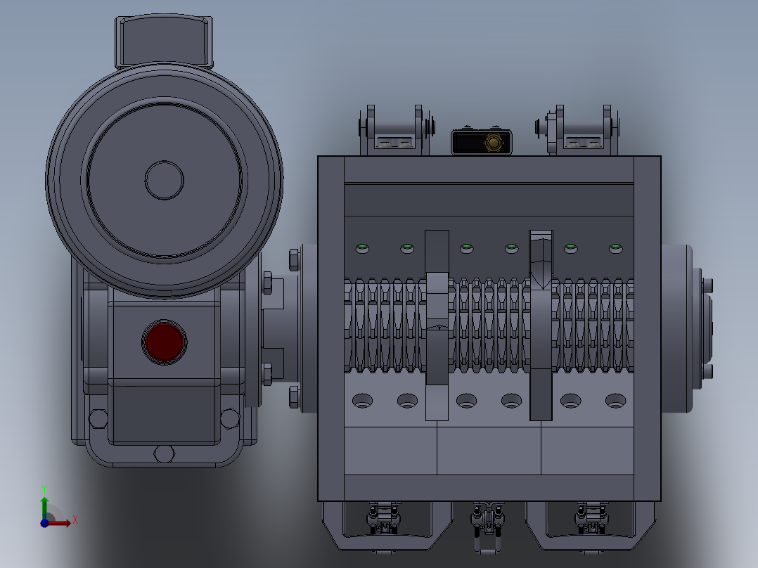破碎机、搅碎机前视图