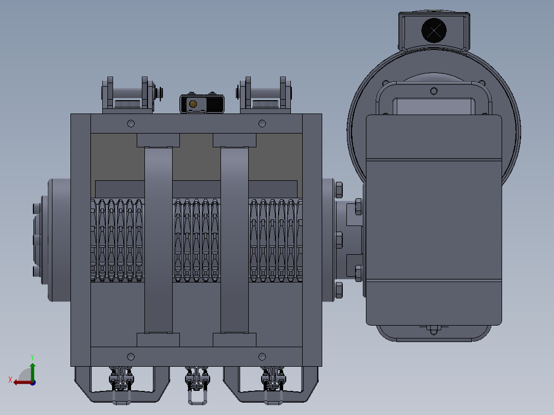 破碎机、搅碎机后视图