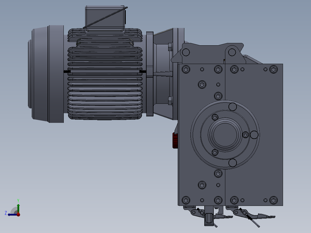 破碎机、搅碎机右视图