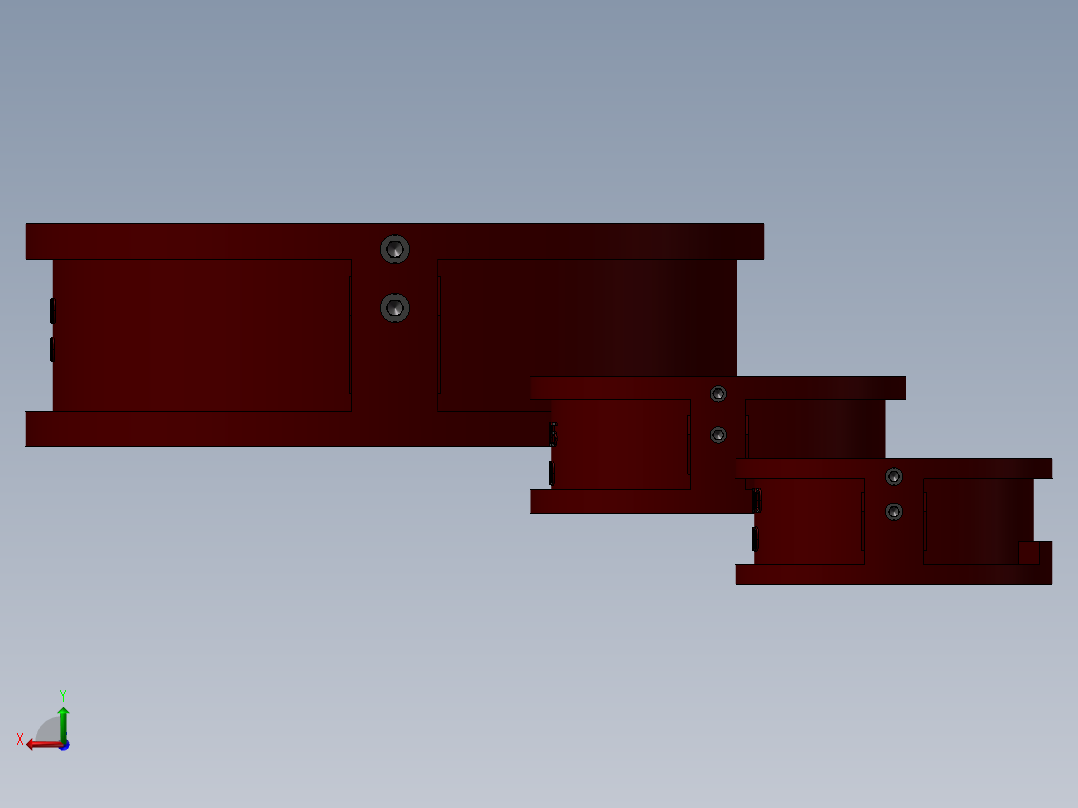3款DN300双板止回阀模型后视图