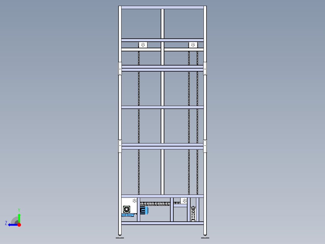 循环升降机右视图