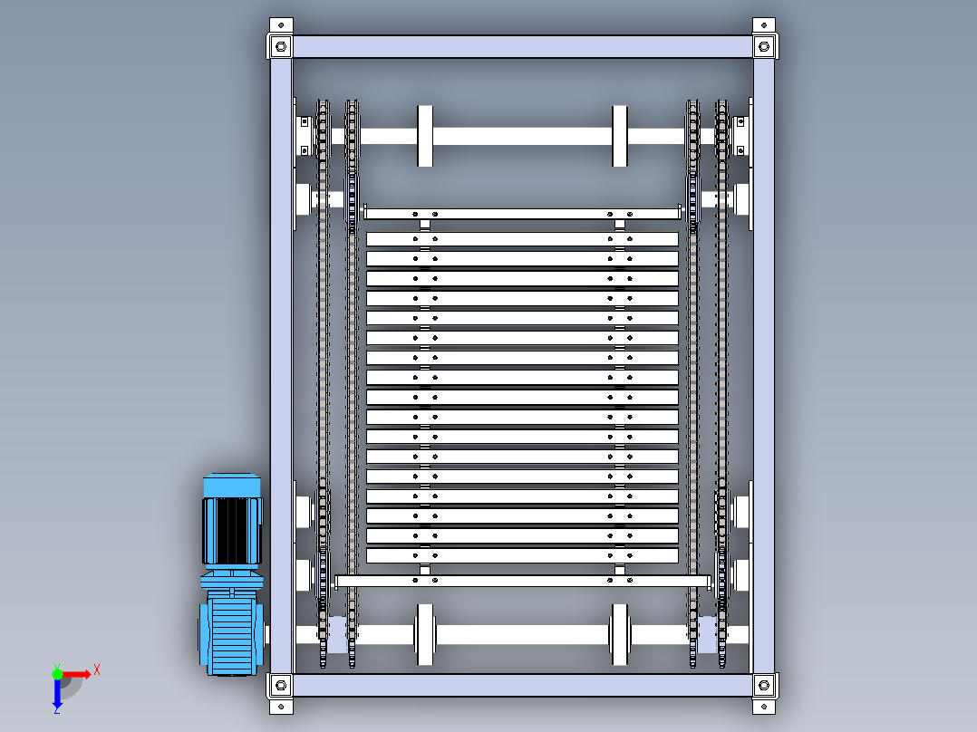 循环升降机俯视图