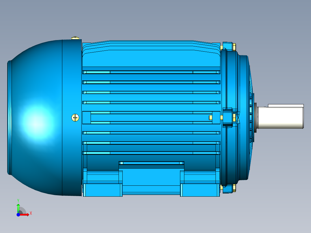 WEG电机90L,90S y 100L前视图