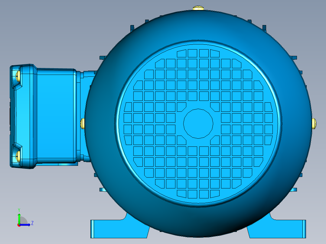 WEG电机90L,90S y 100L左视图