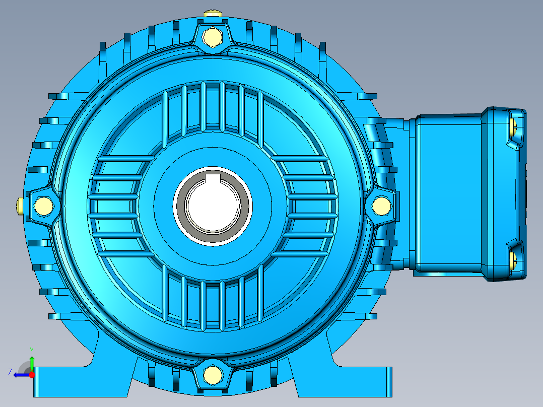 WEG电机90L,90S y 100L右视图