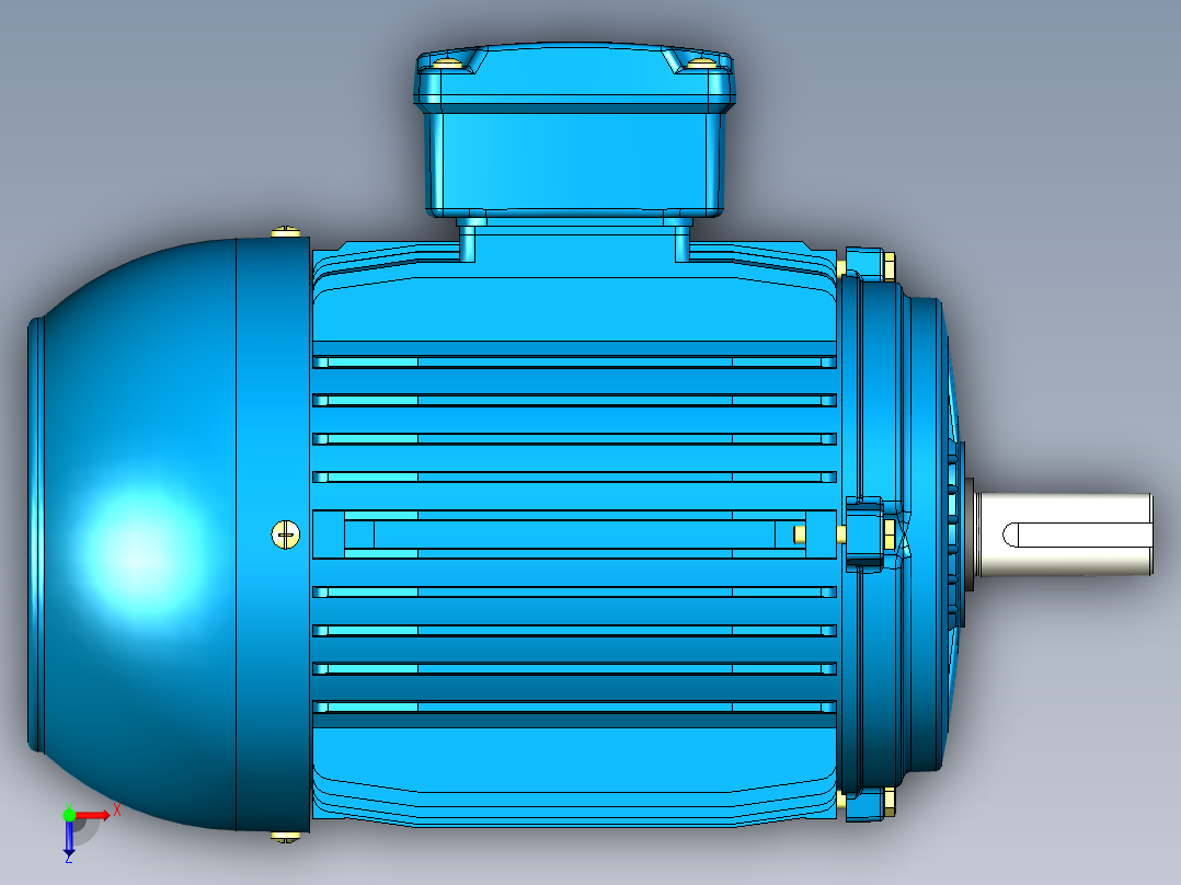 WEG电机90L,90S y 100L俯视图