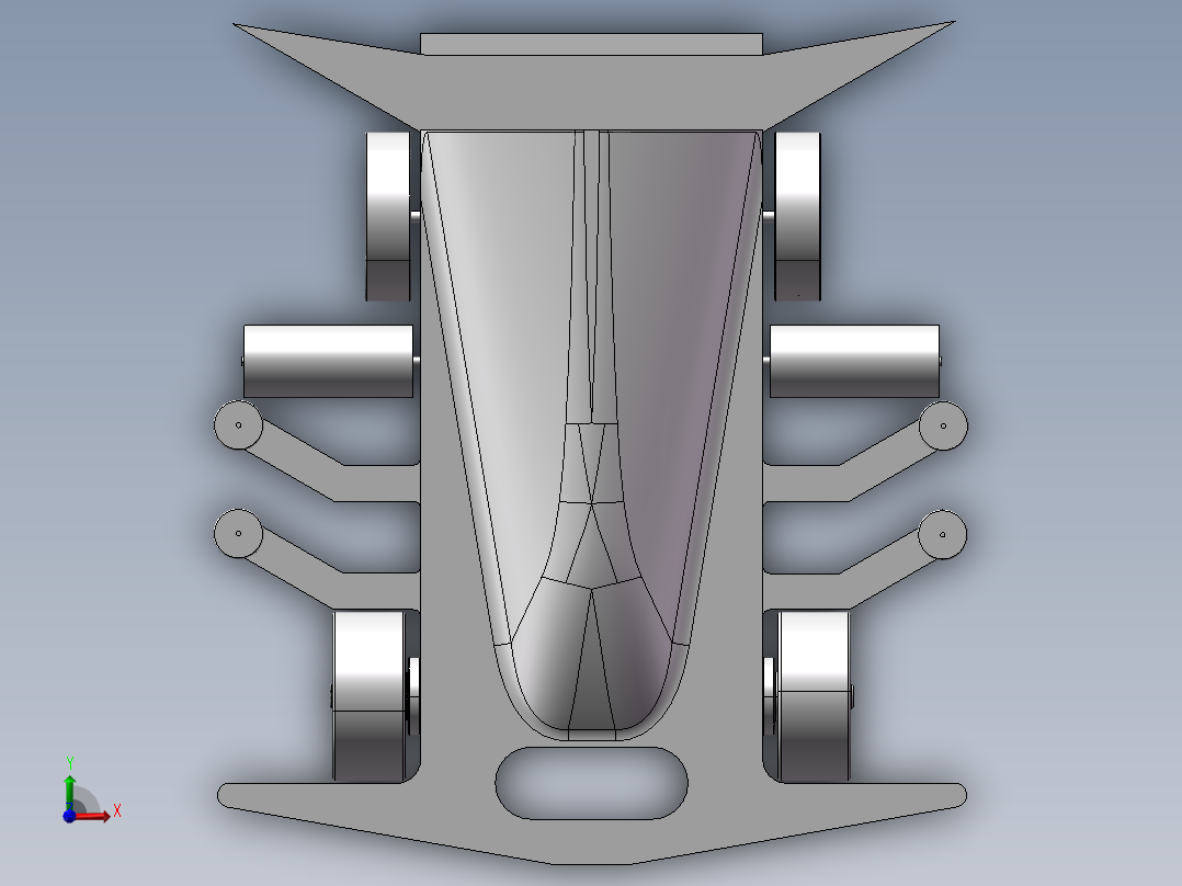 玻璃清洁机器人结构设计含仿真【三维+二维+说明书】前视图