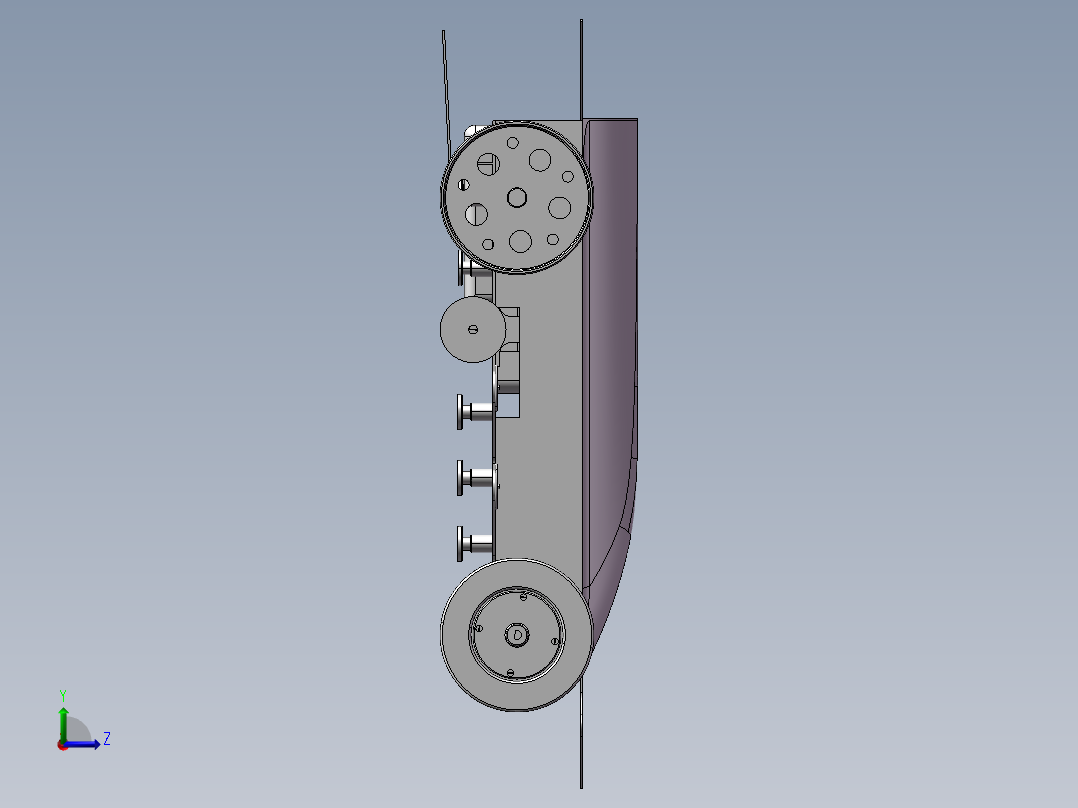 玻璃清洁机器人结构设计含仿真【三维+二维+说明书】左视图