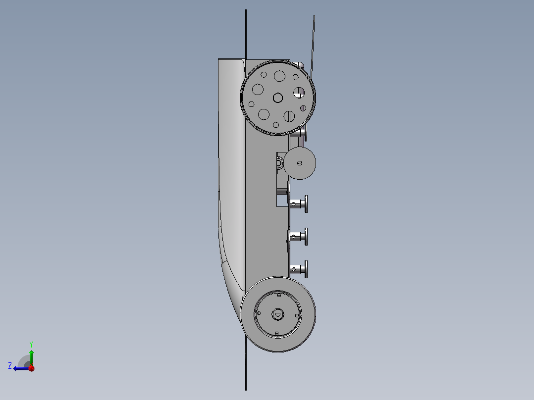 玻璃清洁机器人结构设计含仿真【三维+二维+说明书】右视图