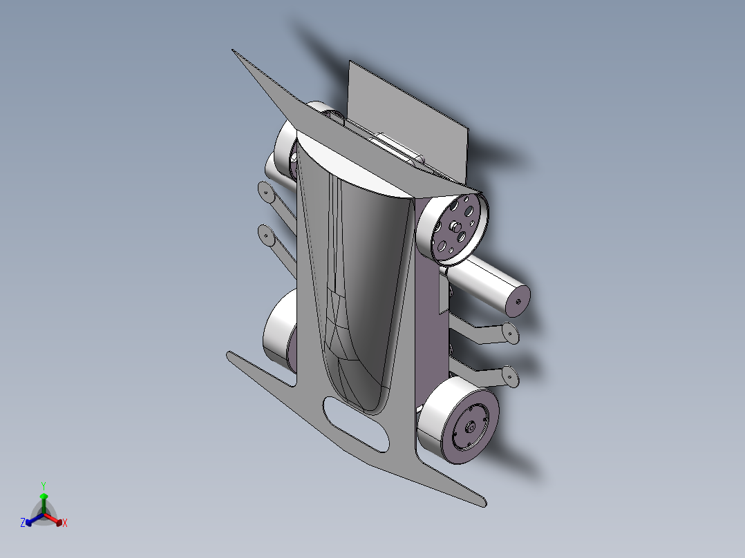 玻璃清洁机器人结构设计含仿真【三维+二维+说明书】正等轴测图