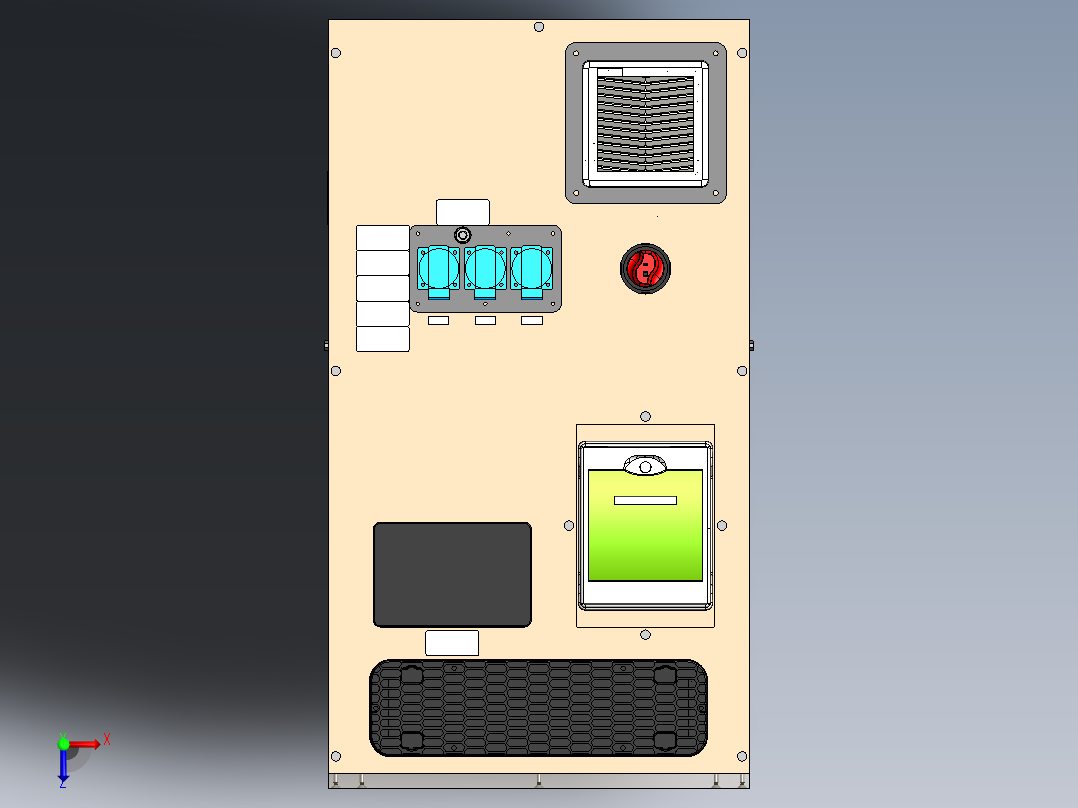 汽车工作电源俯视图
