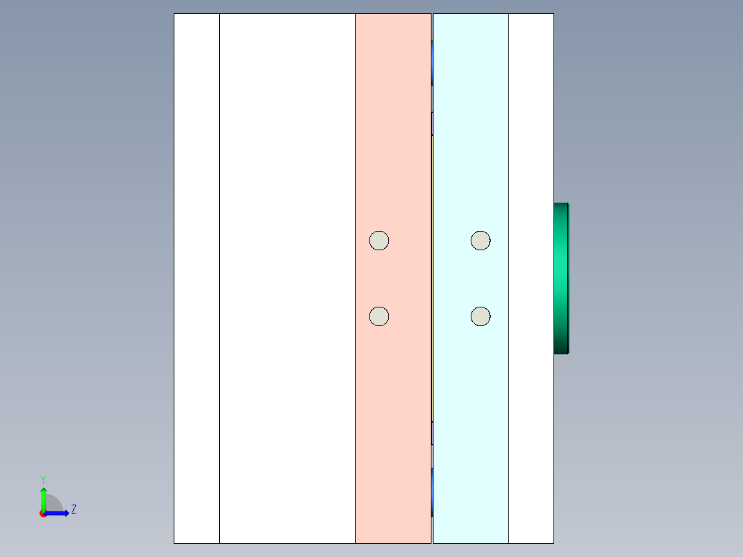 格力空调遥控器上盖注塑模具设计 1197105左视图
