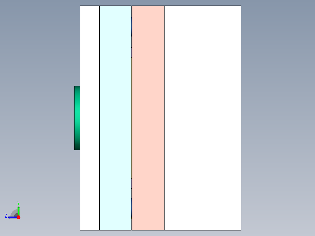 格力空调遥控器上盖注塑模具设计 1197105右视图