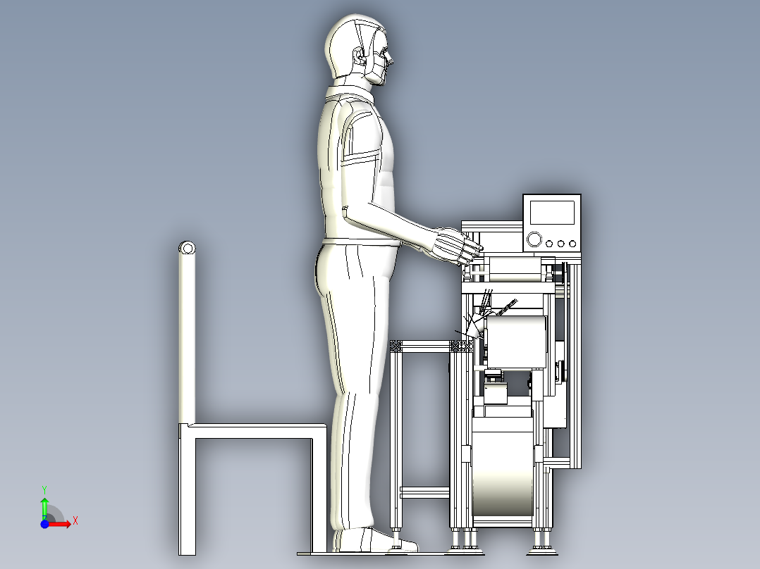 碳素笔分拣机前视图